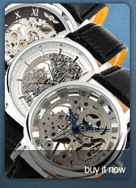 A7 Automatic Mechanical Analog Leather Men Sport Wrist Watch Time THU