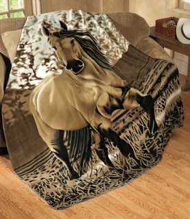 Horse Fleece Throw Blanket  