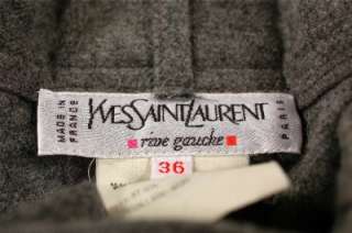 Vintage Classic YVES SAINT LAURENT RIVE GAUCHE PARIS Heather Gray 