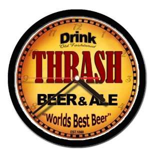  THRASH beer and ale cerveza wall clock 
