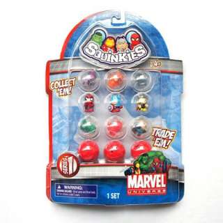   Squinkies Bubble Pack Marvel Super Hero Spiderman Hulk Thor Iron Men