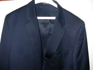 EXC RALPH LAUREN Navy Blue Wool Sport Coat Blazer 40 R  
