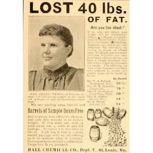  1899 Vintage Ad Quackery Diet Pills Obesity Fat Weight 