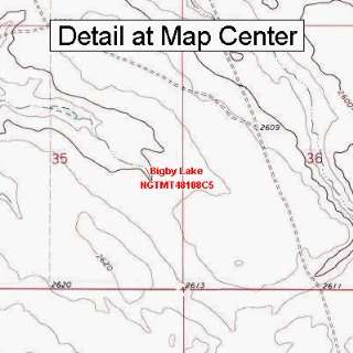  USGS Topographic Quadrangle Map   Bigby Lake, Montana 