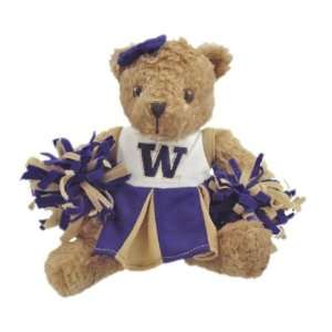 Champion Treasures NCAA Cheerleader Bear with Sound Washington Case 