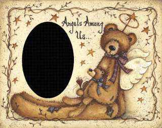 Angels Among Us Photomat Teddy Bear Framed Picture Art  