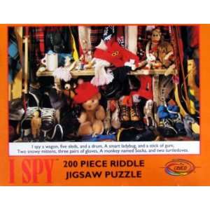    I Spy 200pc. Riddle Jigsaw Puzzle Orange Border Toys & Games