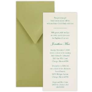 Tea with Thermography Style 2 Boy Baptism Christening Invitation   Set 