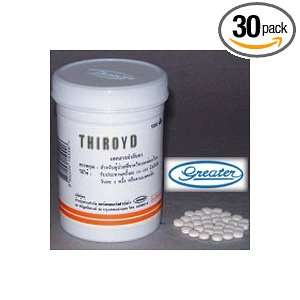  Extract, Pure Grade, Thiroyd, 30 Pack, 1 Grain Tablets, by Greater 