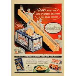 1937 Ad Krispy Crackers Sunshine Biscuit Loose Wiles   Original Print 