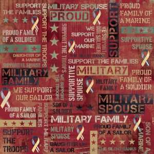  Military Family Collage 12 x 12 Paper Arts, Crafts 