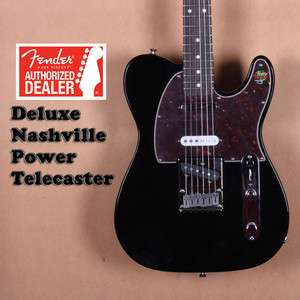 Fender Deluxe Nashville Power Telecaster Black Tele Electric Guitar 