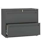   Z14960 700 SERIES TWO DRAWER LATERAL FILE, 36W X 19 1/4D, CHARCOAL