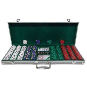  500 13 gm Pro Clay Casino Chips w/ Aluminum Case 
