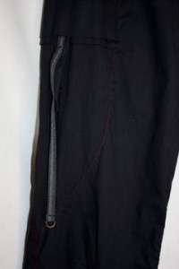   Designer Flared Crop Black Pants Size 3/32 Waist Pantalon Belier