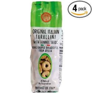   Italian Tarallini With Fennel Seeds, 8.8 Ounce Bags (Pack of 4