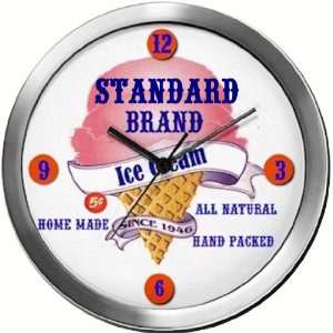  STANDARD 14 Inch Ice Cream Metal Clock Quartz Movement 