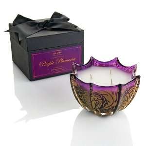  D.L. Company Venetian Rose Scallop Candle   Purple