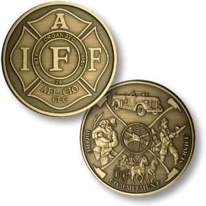  IAFF   Fireman Theme 1 7/8 Bronze Antique Everything 