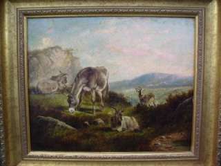 WILLIAM PERRING HOLLYER Antique Pastoral Oil 1880  