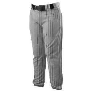   PROWPY Solid Pinstripe Custom Baseball Pants GR/BK   GREY/BLACK YM
