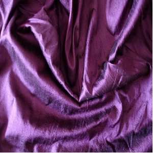  41 Wide Deep Purple Silk   100 Percent Pure Silk Dupioni 