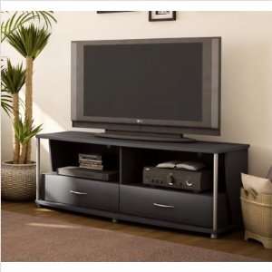  South Shore Solid black City Life Contemporary TV Stand 