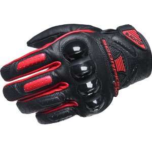  SCORPION BLACKTOP LEATHER STREET GLOVES RED MD Automotive