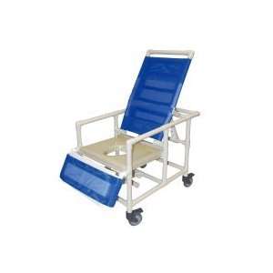  24 Wide Reclining Shower / Commode Chair with Legrest 