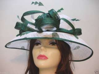 Kentucky Derby Dress HUNTER GREEN Ladies Belmont Hats  