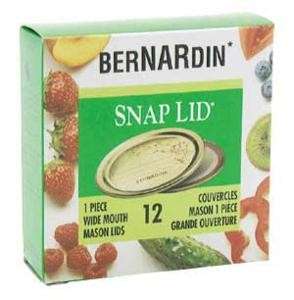 Bernardin SNAP LID 01302WM1 wide mouth mason jars self sealing canning 