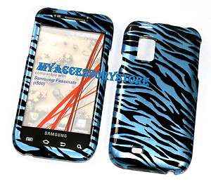   Samsung Fascinate Galaxy S Blue Zebra Snap On Hard Phone Case Cover