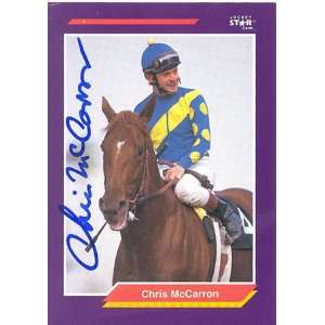    Chris McCarron Autographed 1992 Horse Star Card