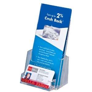  24 Pack Clear Trifold brochure holders with business card 
