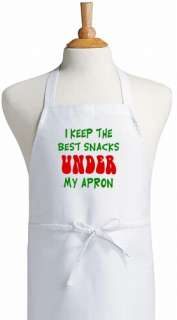 Keep The Best Snacks Under My Apron Funny Chef Aprons  