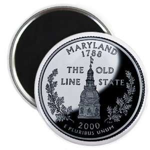  MARYLAND State Quarter Mint Image 2.25 inch Fridge Magnet 
