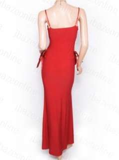 Gorgeous Red Sequins Ribbons Gown Party Prom Evening Maxi Long Dress S 