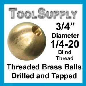    44 3/4 threaded brass balls drilled tapped