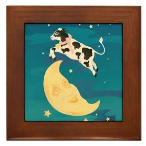  Framed Tile Cow Jumped Over the Moon 