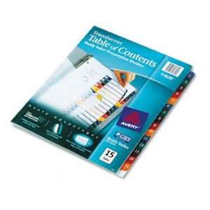 New Avery 11820   Ready Index Table/Contents Dividers, 15 Tab, Letter 