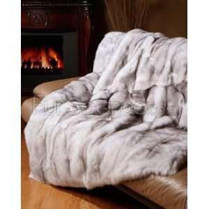  Full Pelt Blue Fox Fur Blanket / Fur Throw