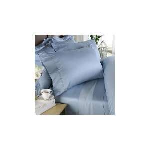 Twin Sky Blue 3pc Bed Sheet Set 100% Egyptian Cotton Deep Pocket 1200 