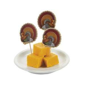    24 ct Thanksgiving Turkey Cupcake or Appetizer Picks Toys & Games