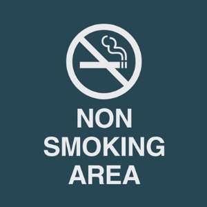  Intersign Sign 5.5X5.5 Non Smoking Area Contour   Model 