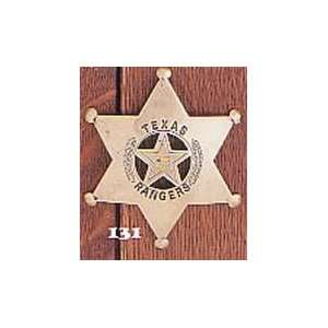  Texas Rangers Western Badge Solid Brass 