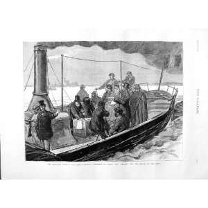  1875 GENERAL GARIBALDI TEVERE SHIP MOUTH RIVER TIBER
