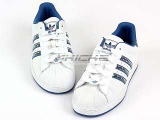 Adidas Superstar 2 W White/Lone Blue Trefoil 3 Stripes Sports Heritage 