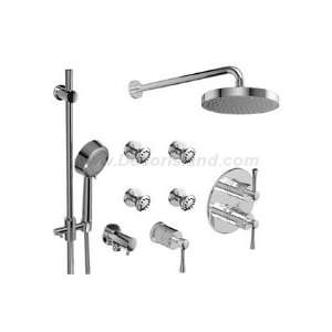   Thermostatic system with hand shower rail 4 body jets and shower head