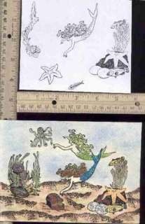 COME SWIM WITH ME 5   Mermaid+ UNMounted rubber stamps  