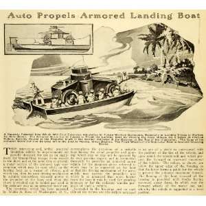  1921 Article Propel Armored Landing Boat Coast Ship 
